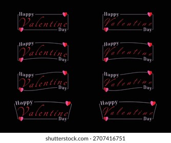 Premium Valentine's Day vector design bundle: romantic hearts, typography, and love elements. Perfect for apparel, cards and print.