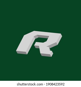 Premium Vector | 3d modern, luxury letter r logo design