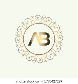 Premium Vector AB Letter Logo.Beautiful Minimalist Logotype design for branding,Elegant identity design.