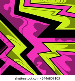 Premium Vektorgrafik über Abstrakten Hintergrund mit einem coolen Muster, auf Renntrikot, Fußballtrikot Design für Sublimation