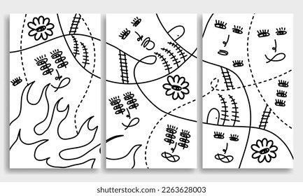 Premium Vector Abstract Background Continue Line Template