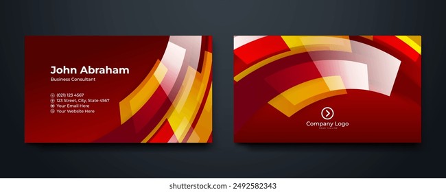 Premium vector abstract business card template