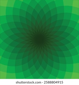 Premium Vector Abstract kaleidoscope background from circles in bright green