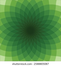 Premium Vector Abstract kaleidoscope background from circles in bright green