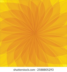 Premium Vector Abstract kaleidoscope background from circles in bright yellow