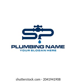 Premium vector abstract modern PD letter logo design. Plumbing logo