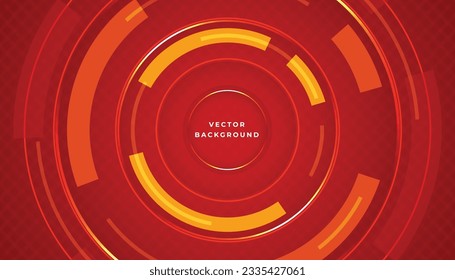Premium vector abstract red circle background. High quality background for technology 