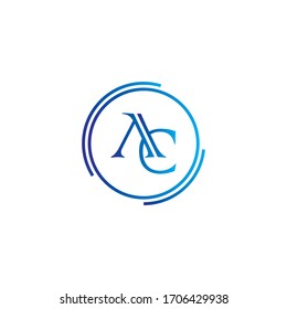 Premium Vector AC Joint Logo.Beautiful Minimalist Logotype design for branding,Elegant identity design.