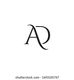 Premium Vector AD Joint Letter Logo.Beautiful Minimalist Logotype design for branding,Elegant identity design.