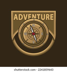 Premium vector, adventure compass emblem.