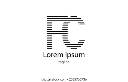 Letra portadora premium letra vectorial simple plantilla de diseño de logotipo minimalista