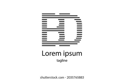 Letra portadora premium letra vectorial simple plantilla de diseño de logotipo minimalista