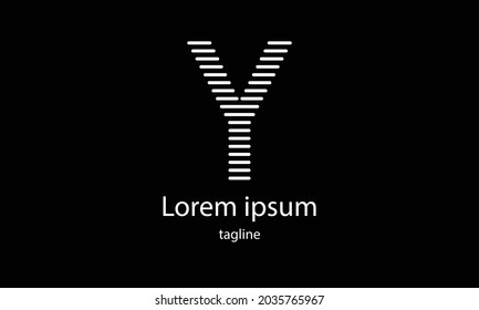 Letra portadora premium letra vectorial simple plantilla de diseño de logotipo minimalista