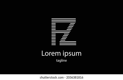 Letra portadora premium letra vectorial simple plantilla de diseño de logotipo minimalista
