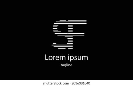 Letra portadora premium letra vectorial simple plantilla de diseño de logotipo minimalista