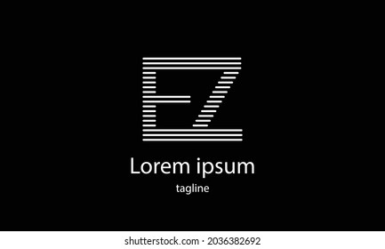 Letra portadora premium letra vectorial simple plantilla de diseño de logotipo minimalista