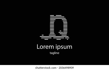 Letra portadora premium letra vectorial simple plantilla de diseño de logotipo minimalista