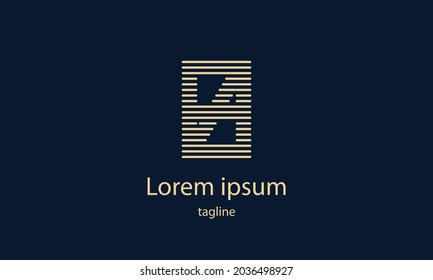 Letra portadora premium letra vectorial simple plantilla de diseño de logotipo minimalista