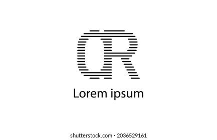 Letra portadora premium letra vectorial simple plantilla de diseño de logotipo minimalista