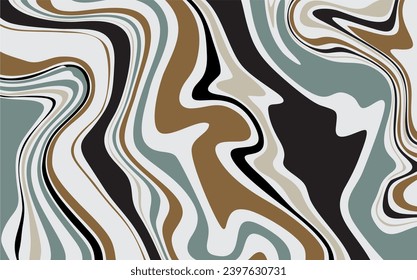 premium vector art: smooth wave style line art