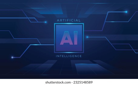 Premium vector, Artificial Intelligence Technology High Quality Background
