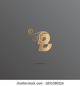 Logotipo Vector B Premium, Hermoso diseño Logotipo para marca de empresa de lujo.