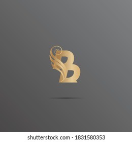 Logotipo Vector B Premium, Hermoso diseño Logotipo para marca de empresa de lujo.