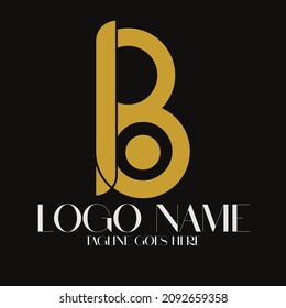 Premium-Vektor-B-Logo. Schönes Logotype Design für luxuriöse Firmenmarke. Elegantes Identitätsdesign.