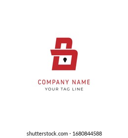 Premium Vector B Logo in two color. Beautiful Logotype design for luxury company branding. Elegant identity design.