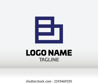 Premium Vector B Logo in two color variations. Beautiful Logotype design for luxury company branding. Elegant identity design in blue and gold