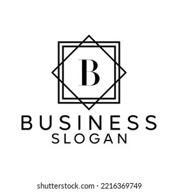 Premium Vector B Logo in two color variations. Beautiful Logotype design for luxury company branding. Elegant identity