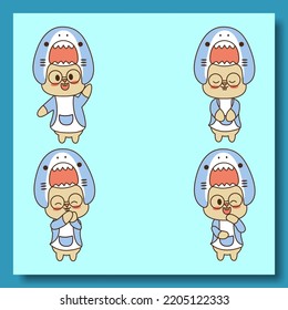 Premium Vector | Baby shark mascot character design