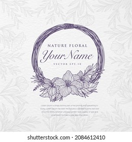 premium vector background with element floral