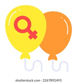 Premium vector of balloon in modern style, easy to use