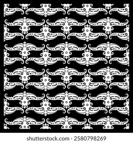 Premium vector, black kalimantan dayak batik 