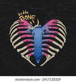 Premium Vector - Bone heart vector