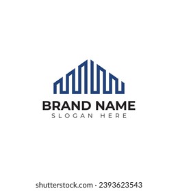 logotipo de construcción de vectores premium en estilo moderno y minimalista con idea de concepto creativo