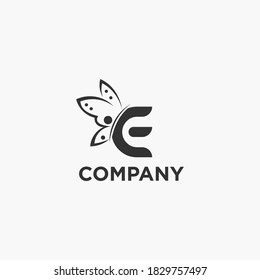 Premium Vector butterfly alphabet logo design