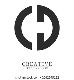 Premium Vector c d Logo in schwarz. Schönes Logotype Design für eine luxuriöse Firmenmarke. Das elegante Design der Identität ist schwarz.
