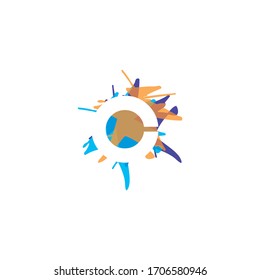 Premium Vector C Letter Color Logo.Beautiful Minimalist Logotype design for branding,Elegant identity design.
