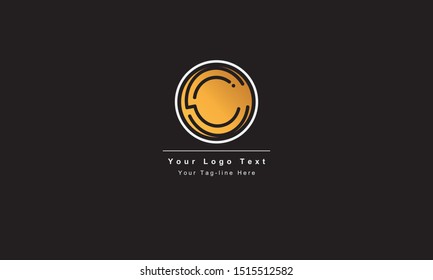 Premium Vector C Letter Logo in two color variations. Beautiful Logotype design for company branding.
 Elegant identity design in white and gold.