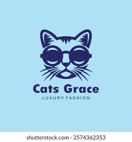 Premium Vector Cats Grace Logo Mascot
