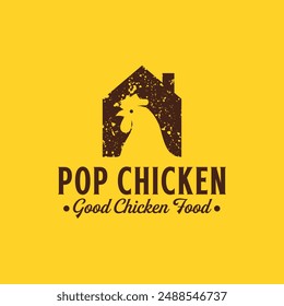 premium vector chicken rooster mascot logo with a simple and modern style