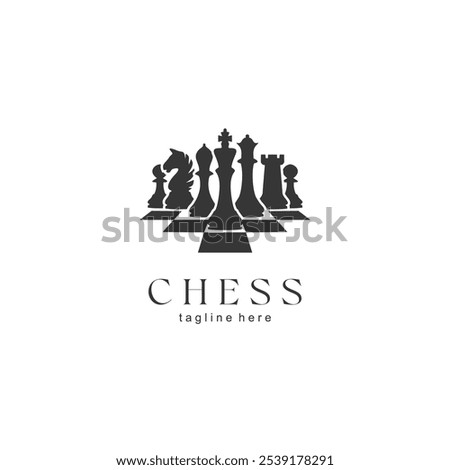 Premium Vector | Classic Chess vintage logo label idea. Chess logo design template