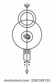 Premium Vector Collection geometric of minimalist style tattoos with abstract shapes