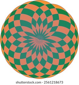 Premium vector and colorful mandala design , halftone fabric design and decorative mandala design