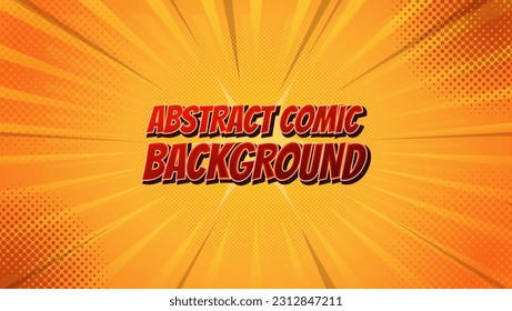 Premium Vector Comic abstract orange background 