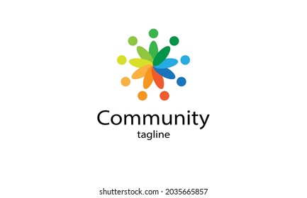 Premium vector community people association logo template