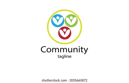 Premium vector community people association logo template