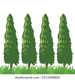 Premium Vector Vector coniferous pine fir conifer tree forest